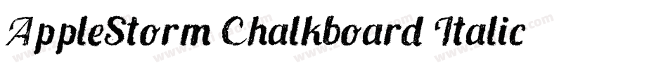 AppleStorm Chalkboard Italic字体转换